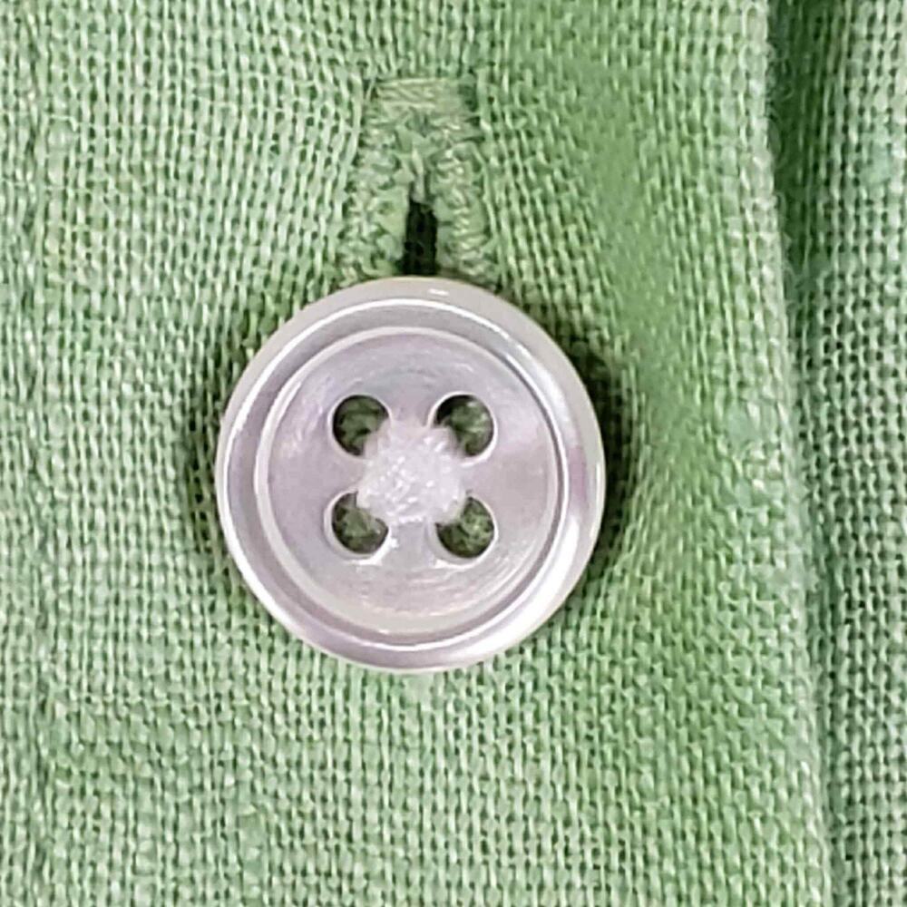 J Jill Love Linen Button Down Shirt Long Sleeve Plus Size 3X Green - Picture 4 of 8